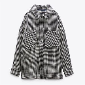 Zara Gingham Shirt Jacket